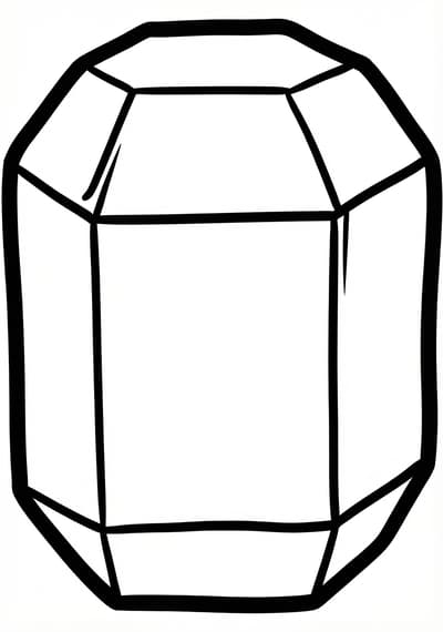 Chaos Emerald Sonic coloring page for kids age 3-5