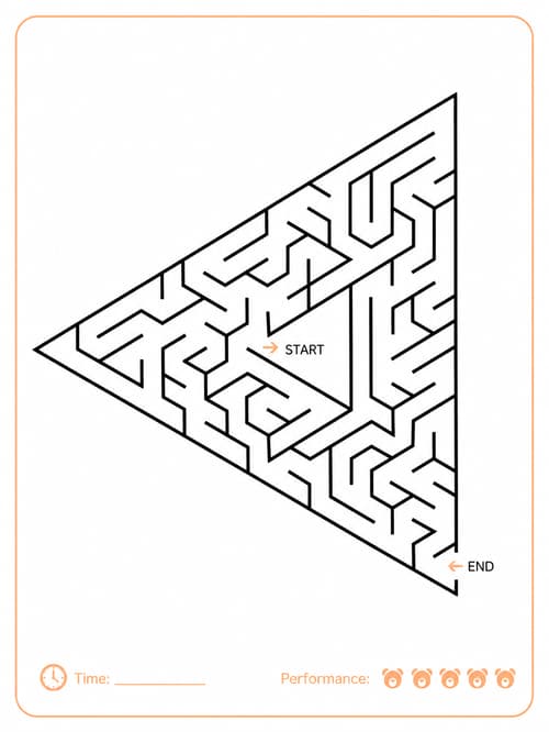 Triangle Maze worksheet preview