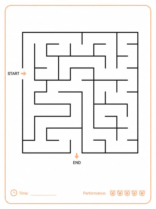 Square Maze worksheet preview