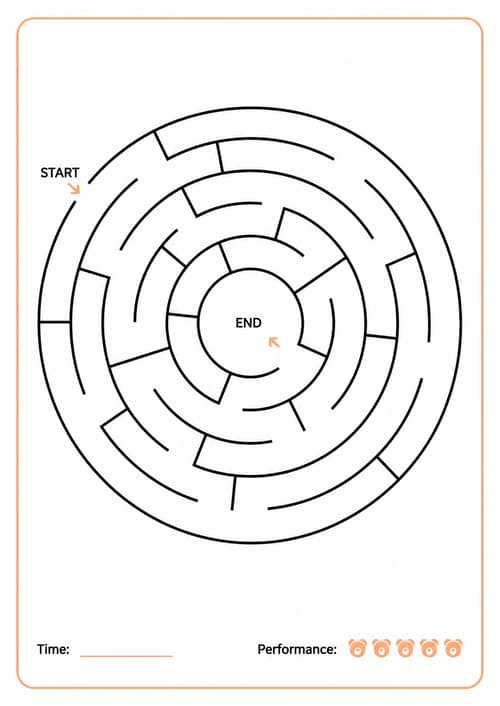 Circle Maze worksheet preview